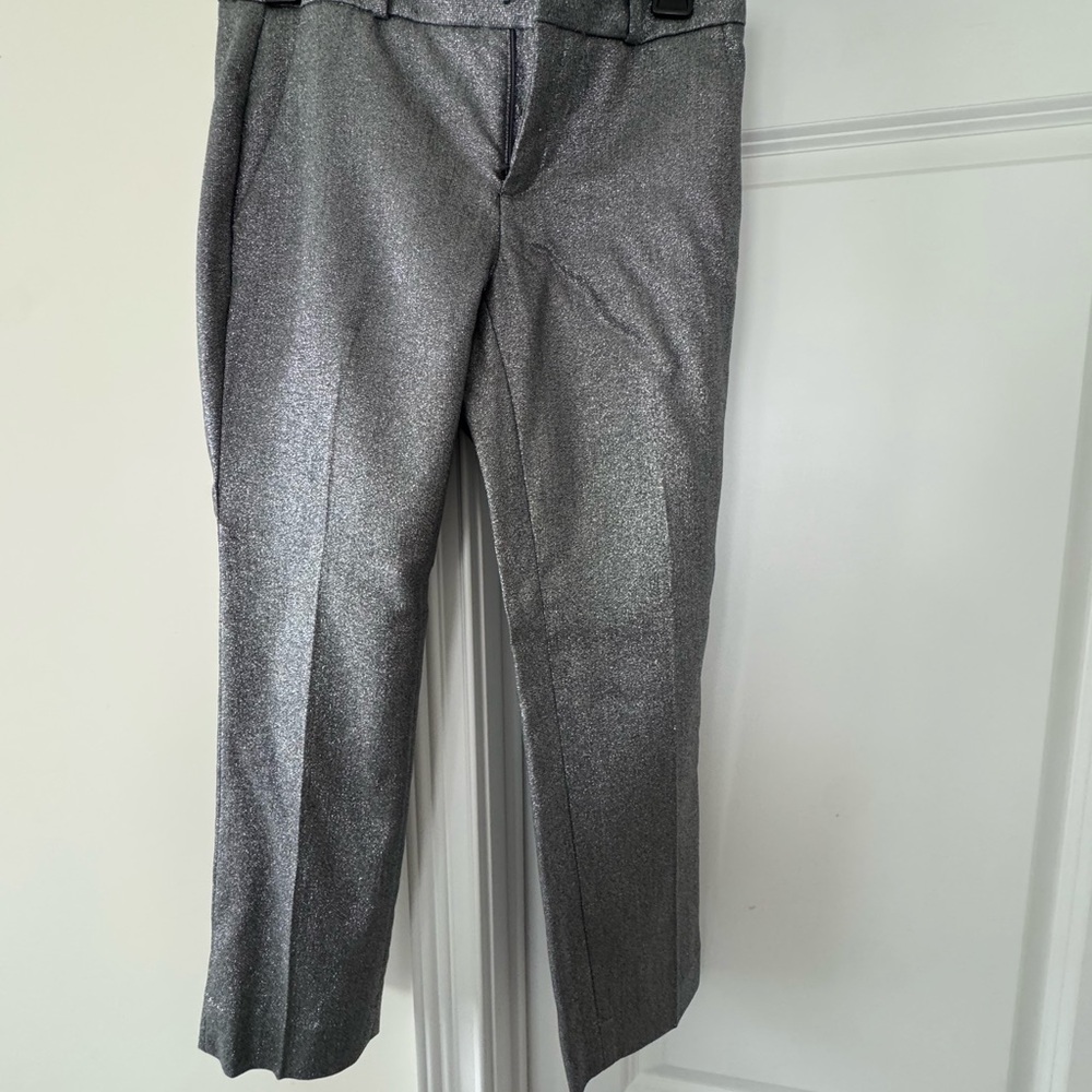 Banana Republic Metallic Gray Trousers